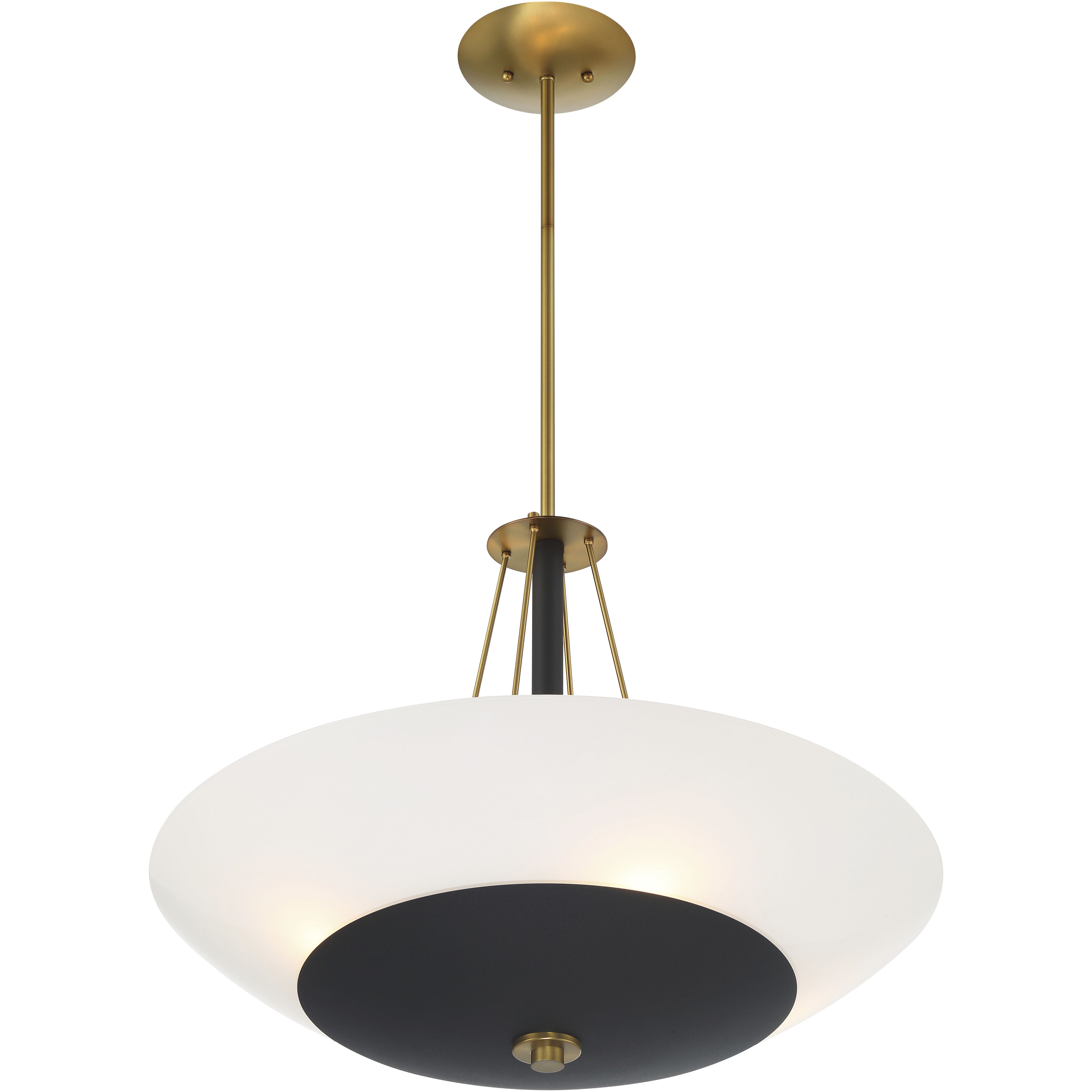 BAX 4 Light 24 inch Sand Coal and Soft Brass Pendant Ceiling Light